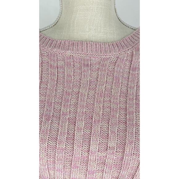 BLANK NYC Womens Rib Knit Sweater Long Sleeve Pullover Size Large Pink NWT - Picture 10 of 13